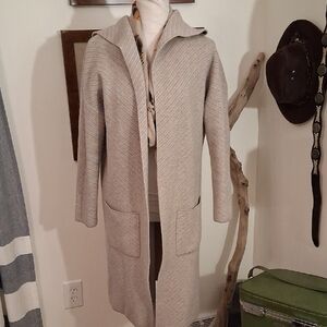 Tahari Pure Luxe Cashmere Hooded Cardigan Sweater